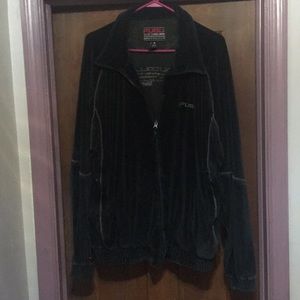 Black velour FUBU sweatshirt XL